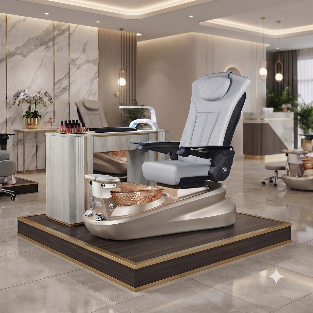 New arrival pedicure chairs featuring the latest spa chair designs, modern features, and premium salon upgrades from Beauty Spa Expo.