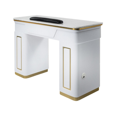 Napa Manicure Table White/Gold by Mayakoba