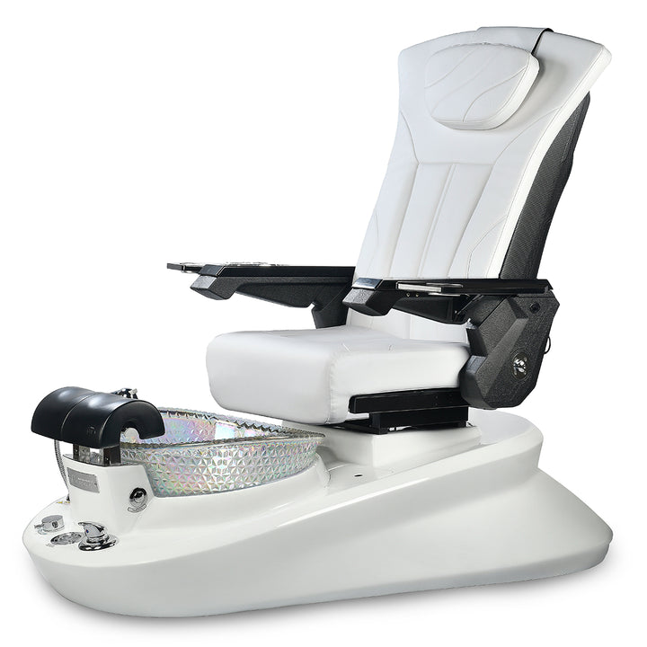 Lenox MX luxury pedicure chair featuring a futuristic spa base, premium massage chair, and high-quality USA-made construction for professional nail salons.