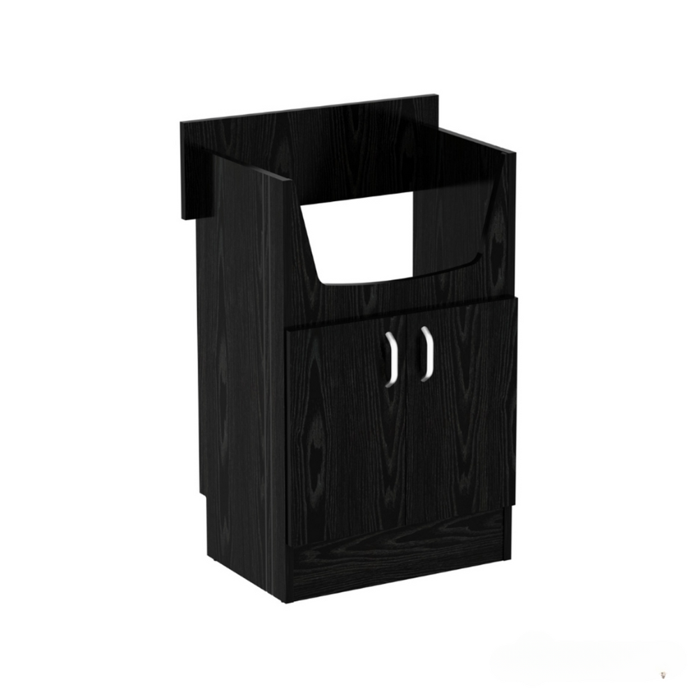 Upgrade your salon with the Berkeley SANDEN Shampoo Cabinet featuring stylish design and spacious storage for an organized, professional workstation.