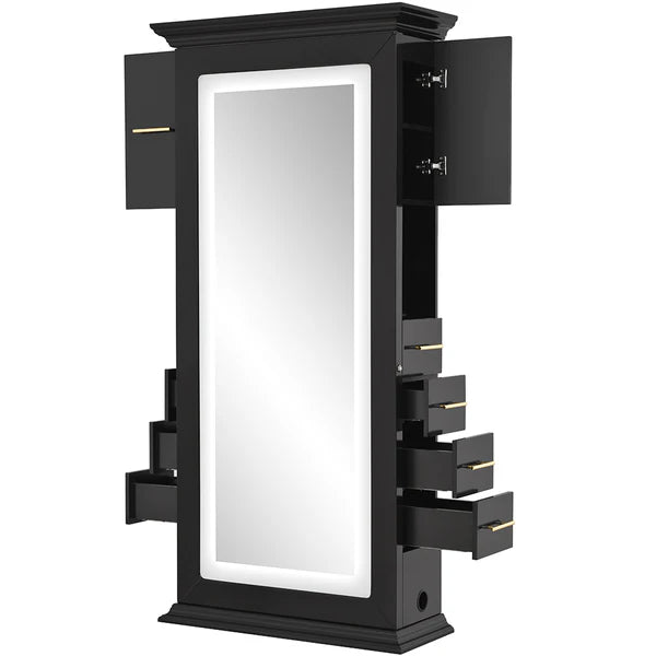 Adonis Single LED Lighted Salon Styling Station