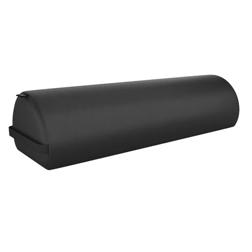 DIR ARC black semi-round multi-purpose support bolster cushion with handle, designed for patient positioning in massage and physical therapy.
