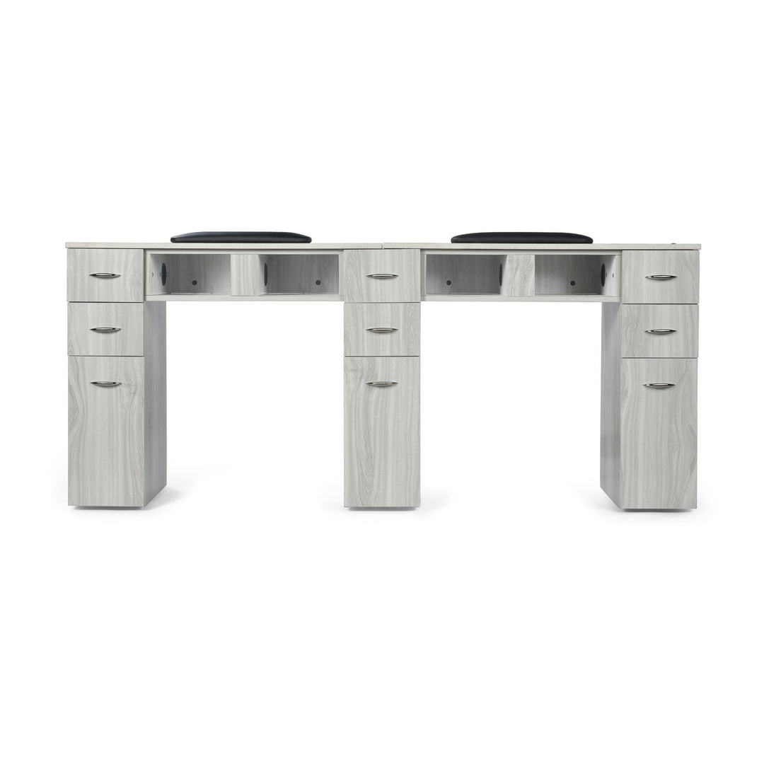 Gray/Gold Double Nail Table