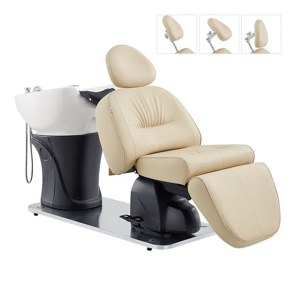 Maximus Spa Salon Reclining Shampoo Bed with Rotating Seat