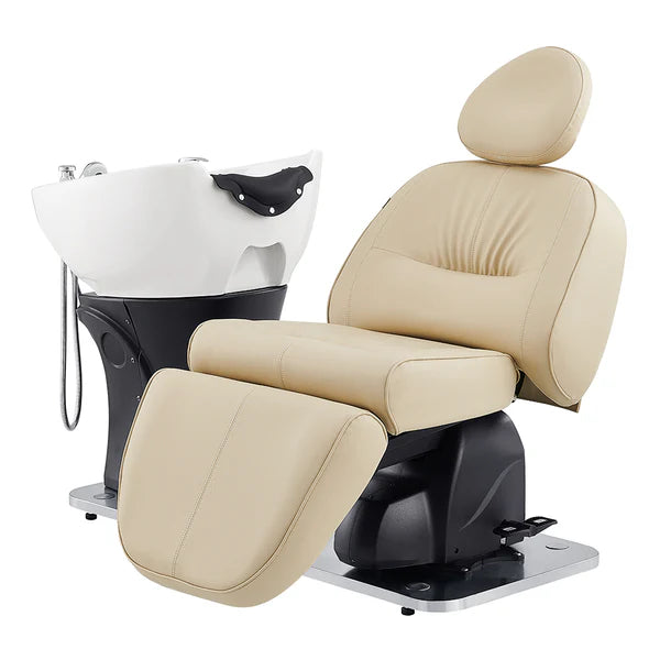 Maximus Spa Salon Reclining Shampoo Bed with Rotating Seat