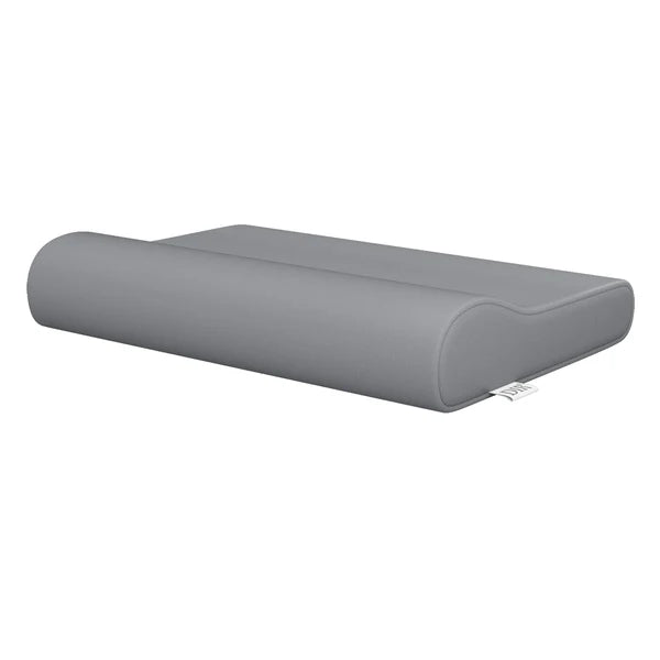 DIR professional neck contour bolster pillow in gray for salon facial beds and massage therapy.