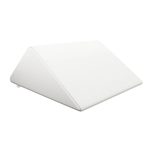 white triangle massage bolster wedge pillow by DIR for physical therapy and massage tables.