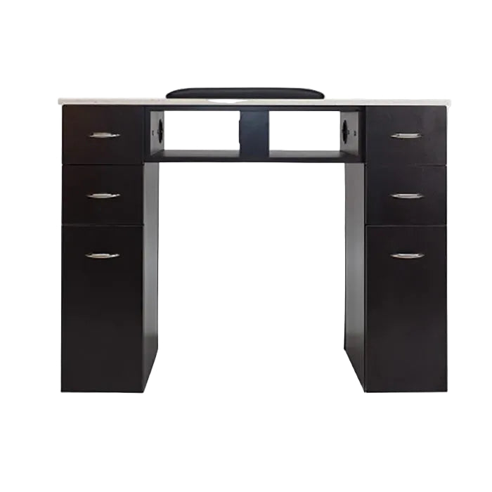 White Granite Top Nail Table