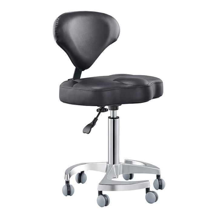 Tao Rolling Saddle Stool with Back