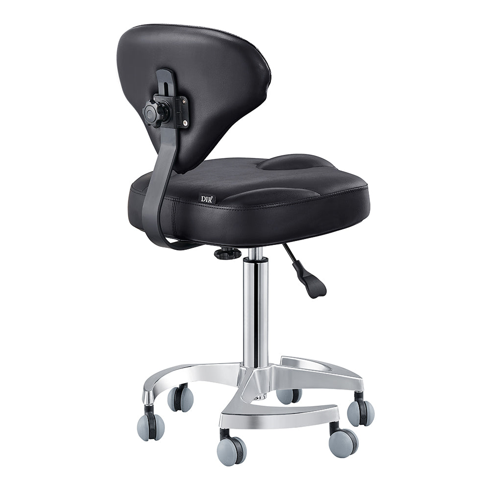 Tao Rolling Saddle Stool with Back