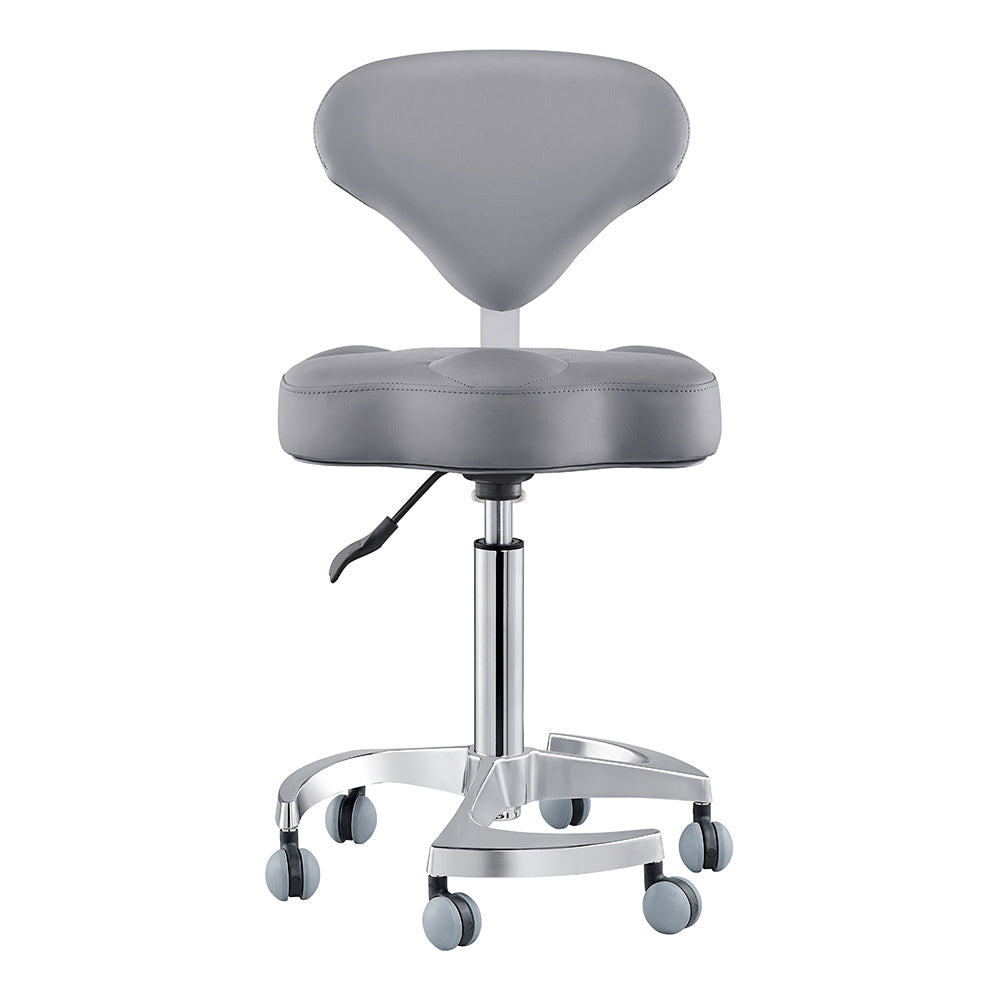 Tao Rolling Saddle Stool with Back