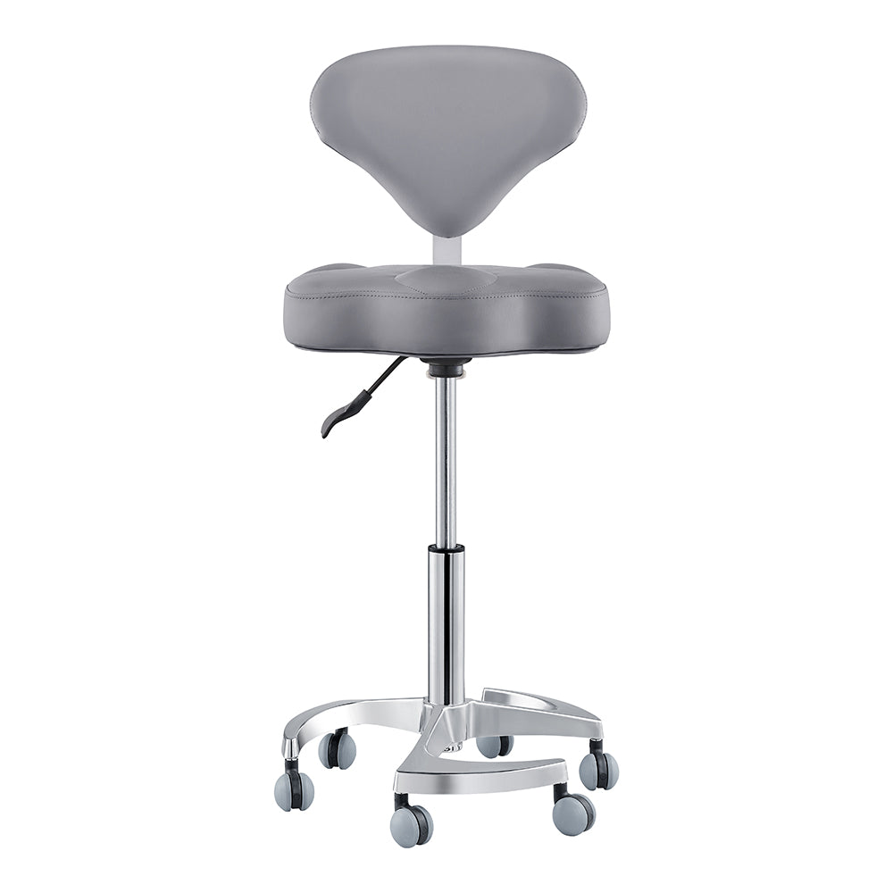 Tao Rolling Saddle Stool with Back