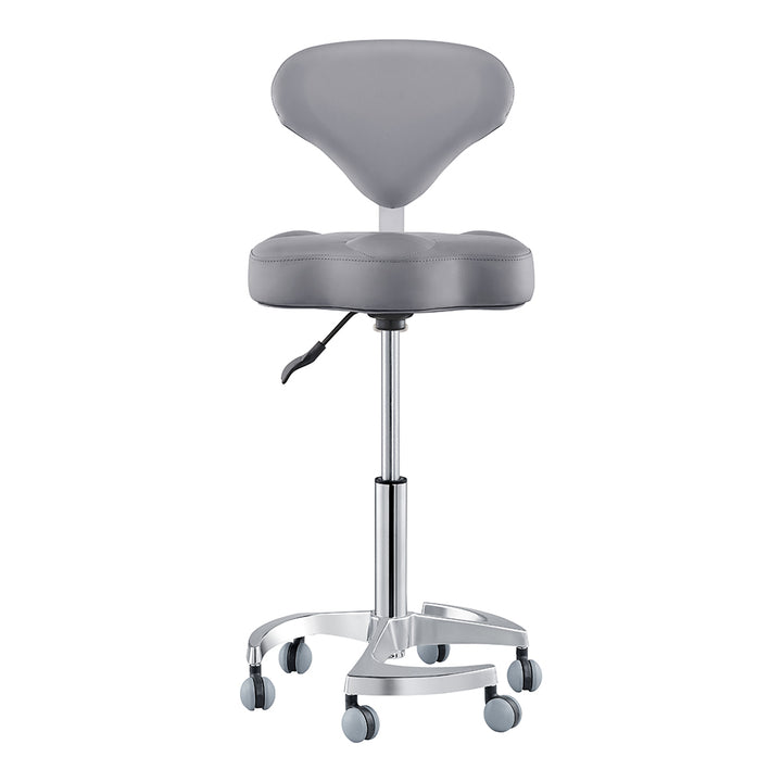 Tao Rolling Saddle Stool with Back