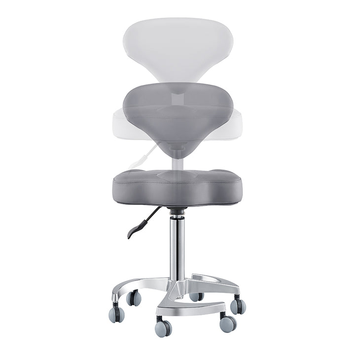Tao Rolling Saddle Stool with Back
