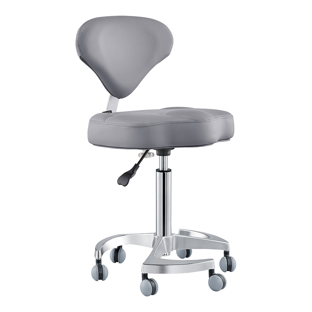 Tao Rolling Saddle Stool with Back