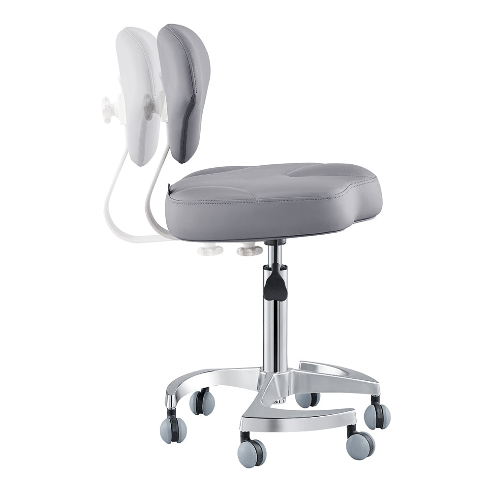 Tao Rolling Saddle Stool with Back