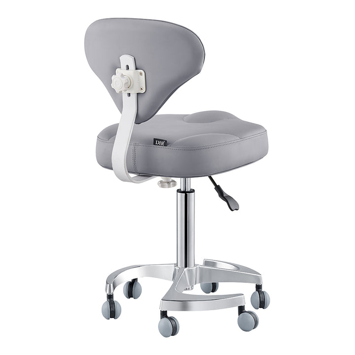 Tao Rolling Saddle Stool with Back