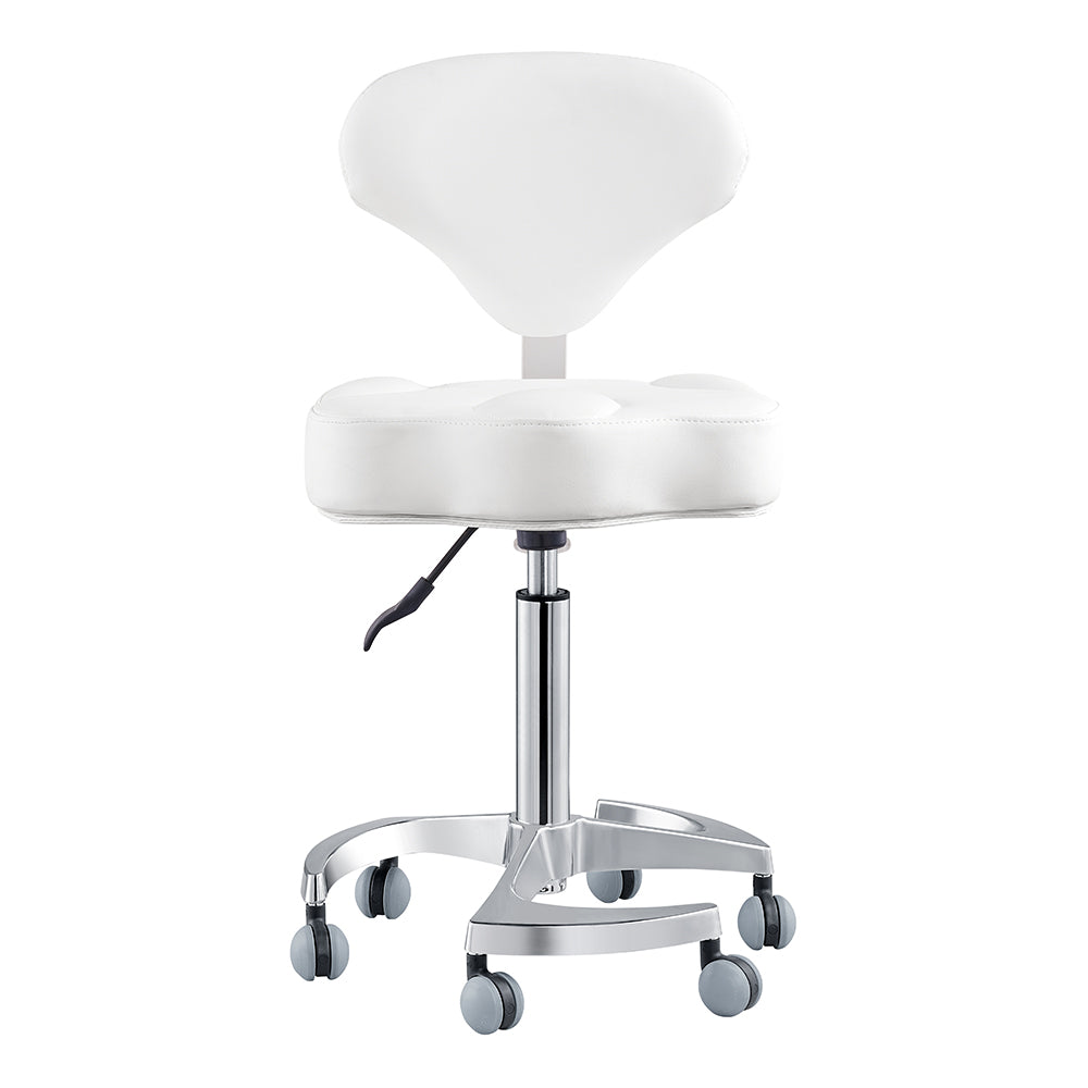 Tao Rolling Saddle Stool with Back