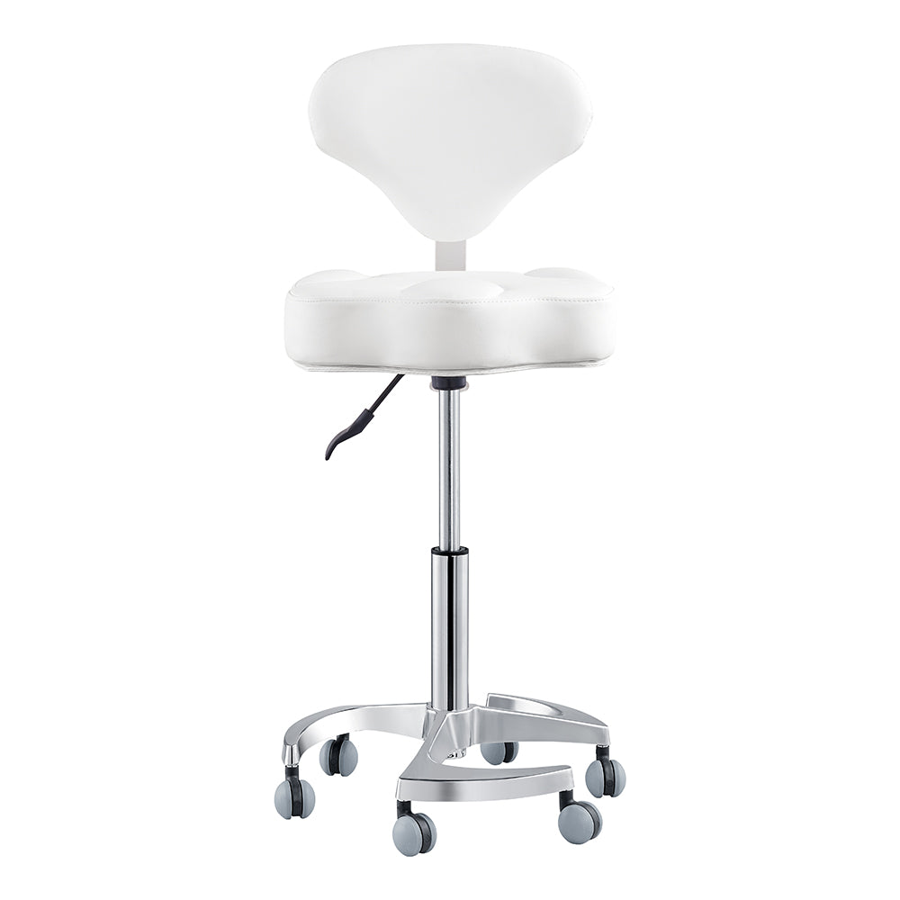 Tao Rolling Saddle Stool with Back