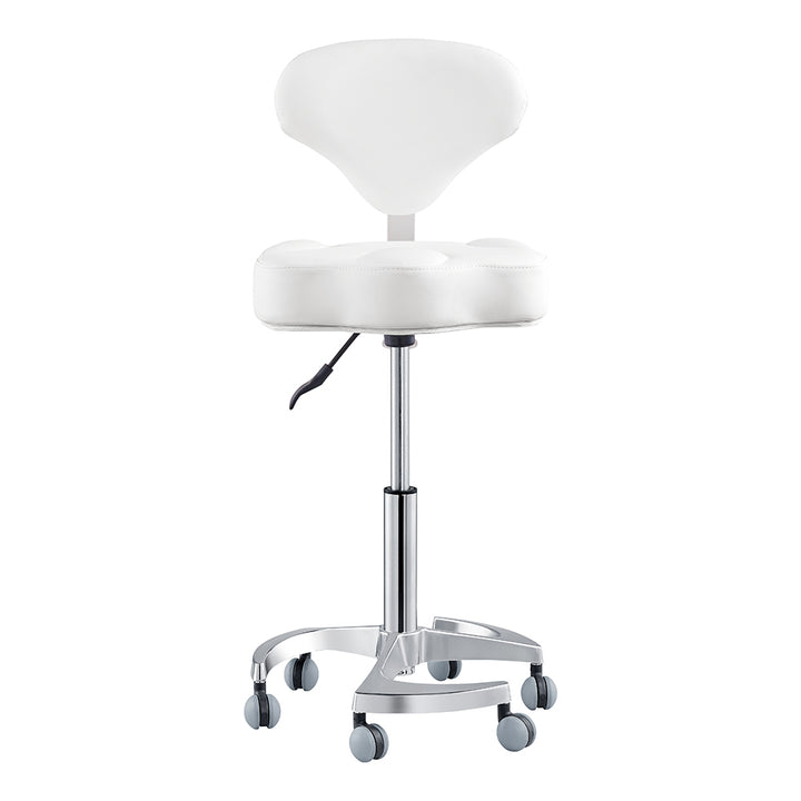 Tao Rolling Saddle Stool with Back