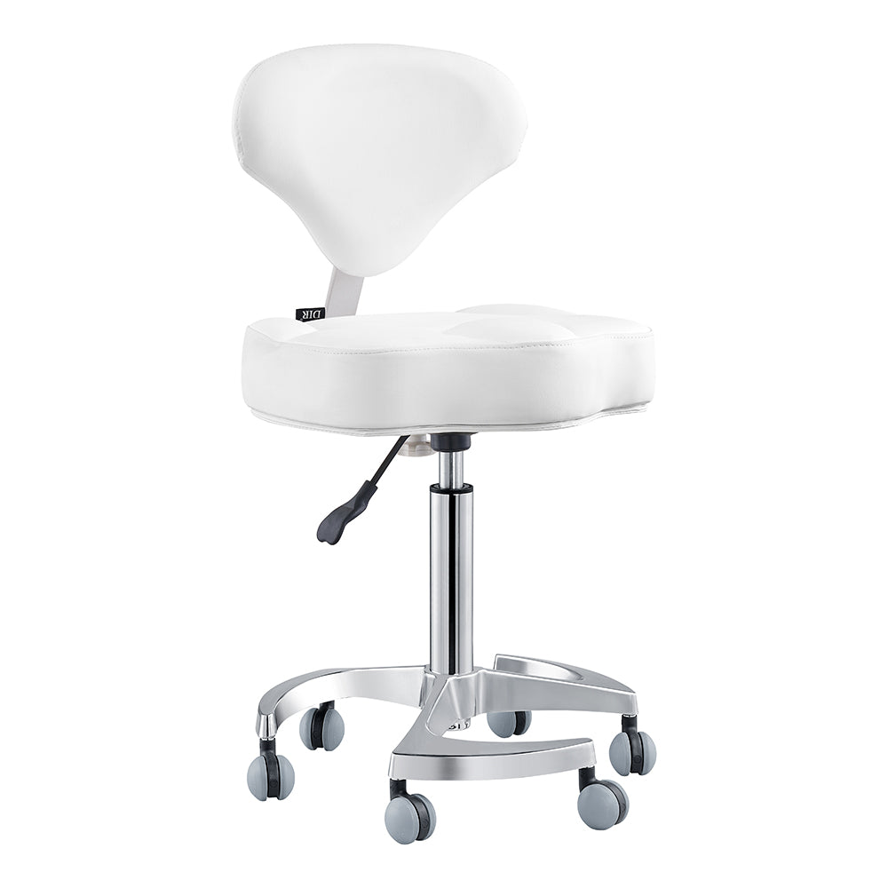 Tao Rolling Saddle Stool with Back