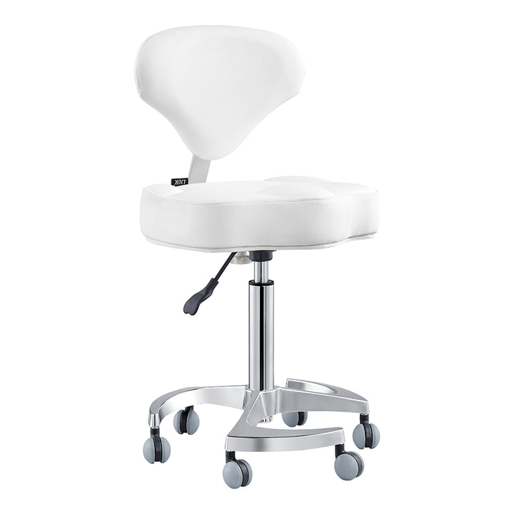 Tao Rolling Saddle Stool with Back