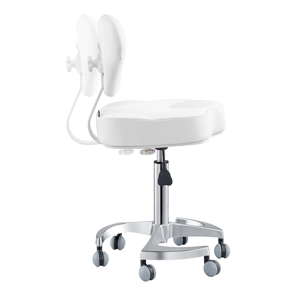 Tao Rolling Saddle Stool with Back