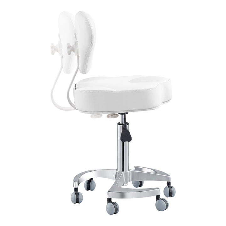 Tao Rolling Saddle Stool with Back