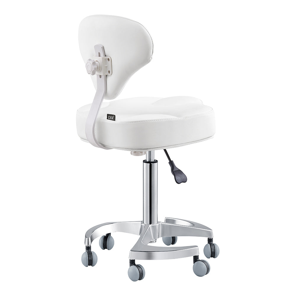 Tao Rolling Saddle Stool with Back